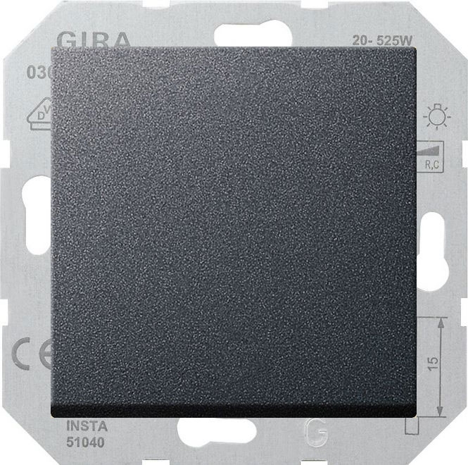 Светорегулятор клавишный Gira System 55 для ламп накаливания 230в и галогеновых ламп 220в, без нейтрали, антрацит, System 55
Светорегулятор клавишный Gira System 55 для ламп накаливания 230в и галогеновых ламп 220в, без нейтрали, антрацит, System 55