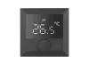 Термостат с датчиком пола, программируемый с Wi-Fi , 16 A, 55*55 мм., с голосовым управлением, черный, ручка настройки