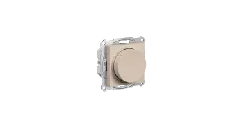 Светорегулятор поворотно-нажимной Schneider Electric Atlas Design универсальный (в т.ч. для led и клл), без нейтрали, на винтах, песочный