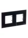 Abb NIE Рамка 2-постовая, серия Zenit, стекло чёрное
