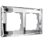 Werkel Diamant зеркальный Рамка на 2 поста, стекло. W0021220