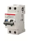 Автоматический выключатель дифференциального тока (АВДТ) ABB DS201 new, 10A, 10mA, тип A, кривая отключения C, 2 полюса, 6kA, электро-механического типа, ширина 2 модуля DIN