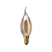 DECOR С35 FLAME GL 40W E14  (230V) FOTON_LIGHTING  (S113) -  лампа свеча на ветру золотая