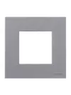 Abb NIE Рамка 1-постовая, 2-модульная, серия Zenit, цвет серебристый