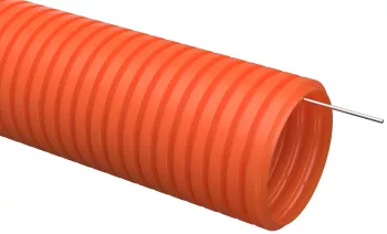 IEK Труба гофрированная ПНД d=25мм с зондом оранжевая тяжелая (50м) IEK