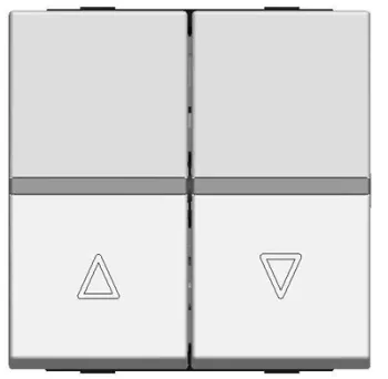 Abb NIE Механизм выключателя жалюзи кнопочный, без фиксации, 2-модульный, серия Zenit, цвет альпийск