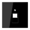 Крышка для одинарной телефонной и компьютерной розетки UAE; черная LS969-1UASW Jung