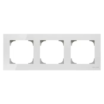 Abb NIE Рамка 3-постовая, серия SKY, цвет стекло белое