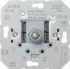 Светорегулятор поворотно-нажимной Gira System 55 для ламп накаливания 230в и электронных трансформаторов 12в, без нейтрали, белый глянцевый