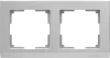 Werkel Stark серебряный Рамка на 2 поста, поликарбонат. W0021806