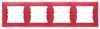 Рамка Schneider Electric Sedna на 4 поста, горизонтальная, красный