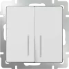 Werkel белый Выключатель 2-х клав. с подсветкой. W1120101