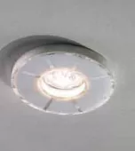 Gamma Luce 1356 светильник потолочный встраиваемый Marble, белый мрамор, перламутр диам130ммx80мм 1x50W GU 5,3 12V