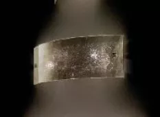 L’Alternativa Micene Silver Светильник настенный, стекло с декорированием сусальное серебро, 40х12х8см, 1 x max150W R7S 118mm, хром