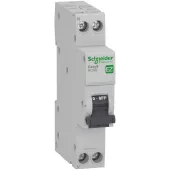 Автоматический выключатель дифференциального тока (АВДТ) Schneider Electric Easy9, 25A, 30mA, тип A, кривая отключения C, 2 полюса, 4,5kA, электронного типа, ширина 1 модуль DIN