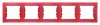 Рамка Schneider Electric Sedna на 5 постов, горизонтальная, красный