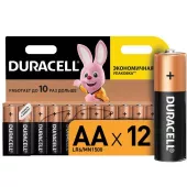 Duracell Батарейка алкалиновая AA LR6/MN1500 Basic 1.5v (блистер 12 шт.)