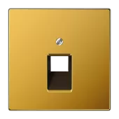 Крышка для одинарной телефонной и компьютерной розетки UAE; золото LS969-1UAGGO Jung