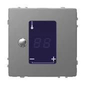 Терморегулятор для тёплого пола Merten D-Life, нержавеющая сталь (термопласт)