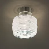 DAMASCO FA P точечный светильник потолочный, белое стекло, никель, 1*60W G9, Vistosi