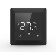 Термостат с датчиком пола, программируемый с Wi-Fi , 16 A, 55*55 мм. черное стекло