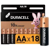 Duracell Батарейка алкалиновая AA LR6/MN1500 Basic 1.5v (блистер 18 шт.)