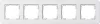 Рамка Gira E3 на 5 постов, универсальная, белый глянцевый