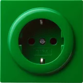 Gira s-color зеленый Вставка розетки с з/к
