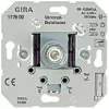 Светорегулятор поворотно-нажимной Gira System 55 для ламп накаливания 230в, электронных и обмоточных трансформаторов 12в, без нейтрали, алюминий