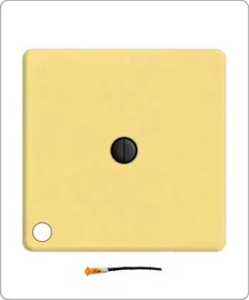 Выключатель поворотный одноклавишный с оранжевой подсветкой Fede Marco, на клеммах, gold