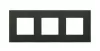 Abb NIE Рамка 3-постовая, серия Zenit, цвет антрацит