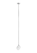 Fabbian Светильник подвесной Beluga White, D 9см, Н 20-115см, 1х48W G9 HSGS белое стекло, хром