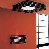 AXOlight Koshi светильник потолочный плафон 45х45 см, дерево венге, хром, R7s 1 x 150W (118)