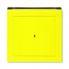 ABB Levit жёлтый / дымчатый чёрный Накладка для выключателя карточного
