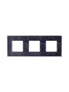 Abb NIE Рамка 3-постовая, 2-модульная, серия Zenit, стекло Кофейное