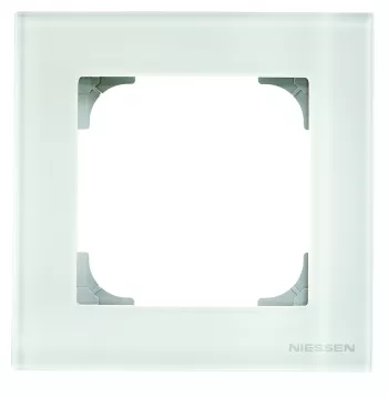 Abb NIE Рамка 1-постовая, серия SKY, цвет стекло белое