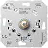 Светорегулятор поворотно-нажимной Gira S-Color для ламп накаливания 230в, электронных и обмоточных трансформаторов 12в, без нейтрали, белый