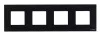 Abb NIE Рамка 4-постовая, серия Zenit, стекло чёрное