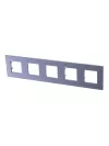 Abb NIE Рамка 5-постовая, 2-модульная, серия Zenit, цвет серебристый