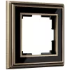 Werkel Palacio бронза/черный Рамка на 1 пост, алюминиево-цинковый сплав. WL17-Frame-01