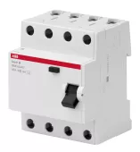 Устройство защитного отключения (УЗО) ABB Basic M, 4 полюса, 25A, 100 mA, тип AC, электро-механическое, ширина 4 DIN-модуля