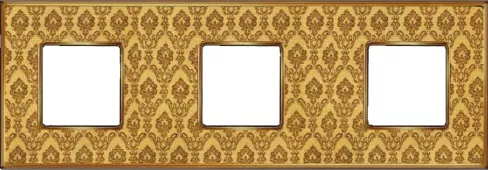 Рамка Fede Vintage tapestry на 3 поста, универсальная, decorgold - bright gold