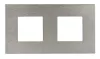 Abb NIE Рамка 2-постовая, серия Zenit, натуральная сталь