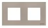 Abb NIE Рамка 2-постовая, 2-модульная, серия Zenit, стекло Брызги шампанского