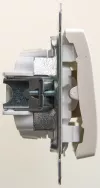 Выключатель двухклавишный Schneider Electric Glossa, на винтах, перламутр