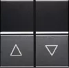 Abb NIE Механизм выключателя жалюзи клавишный, с фиксацией, 2-модульный, серия Zenit, цвет антрацит