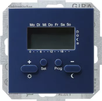 Терморегулятор для тёплого пола программируемый Gira S-Color, синий