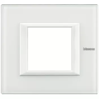 Рамка Bticino Axolute прямоугольная на 1 пост, white glass