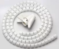 Пластиковый органайзер для кабеля, диаметр 28мм, длина 20м, белый