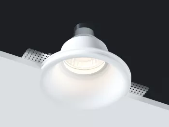 Donolux Elementare Светильник встраиваемый гипсовый, белый D130  H12,5 мм, галог. лампа MR16 GU10